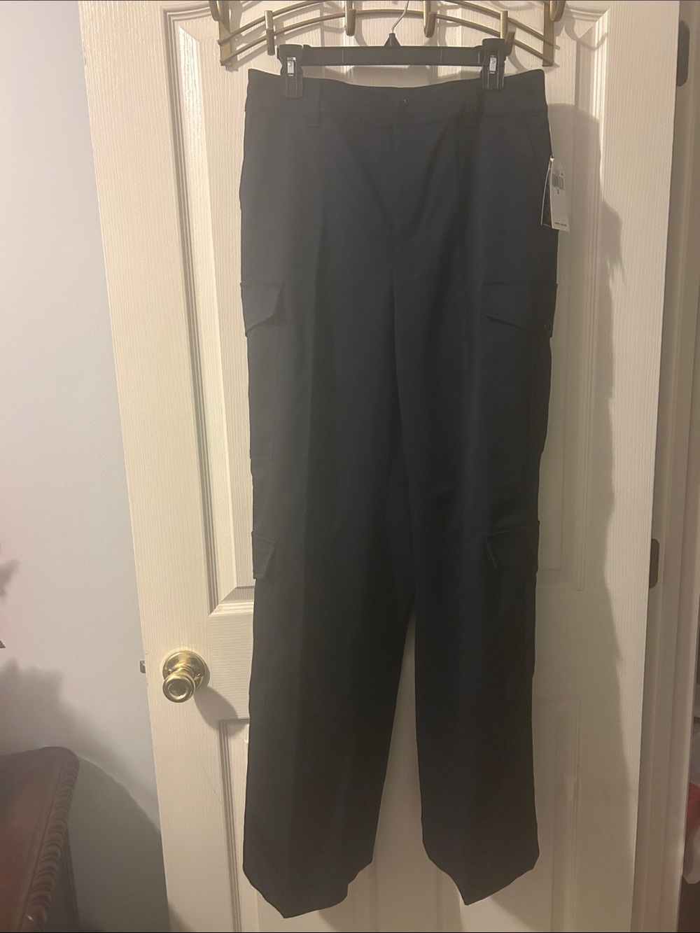 Lauren Ralph Lauren Navy Wide-Leg Cargo Pants